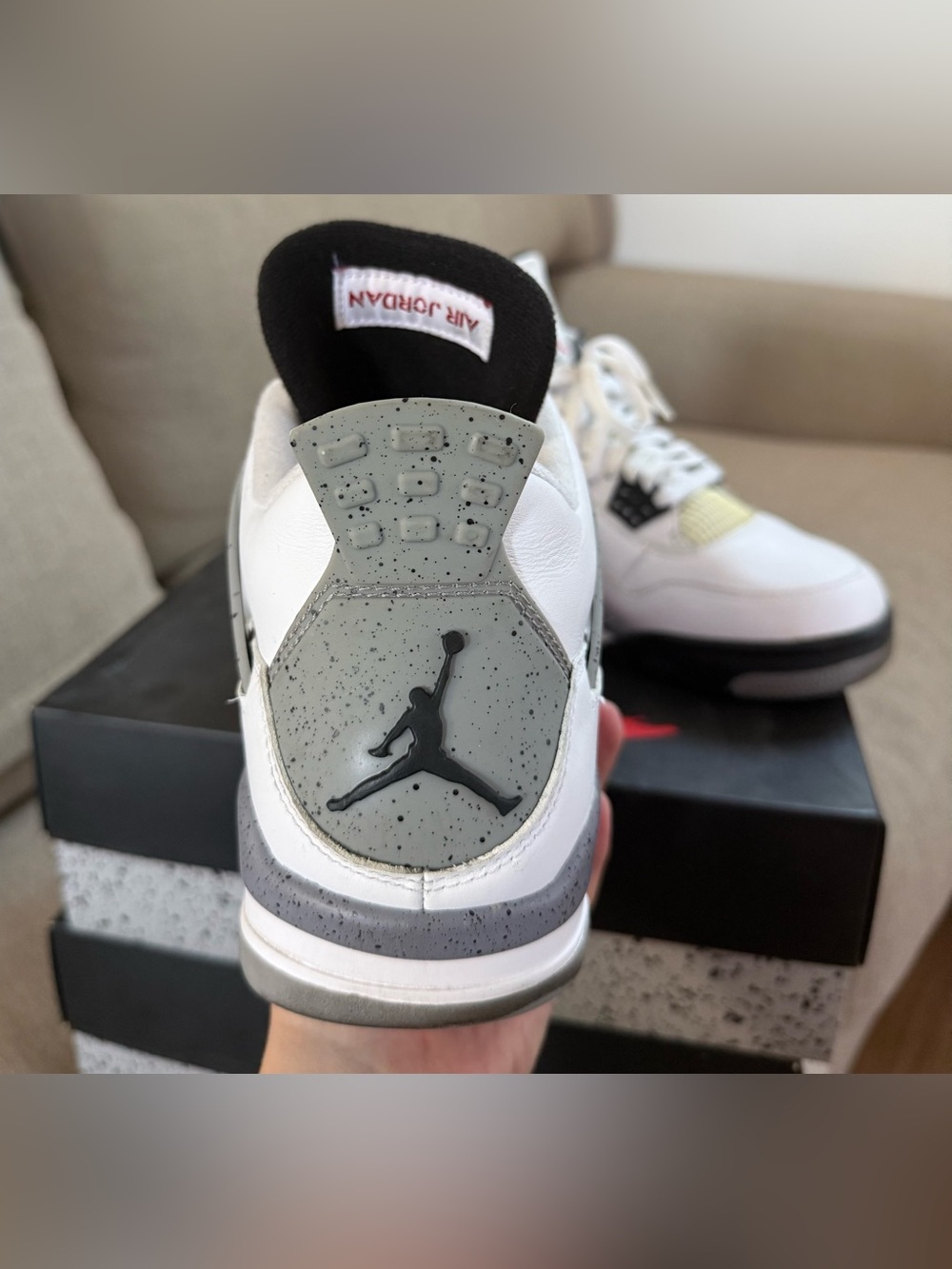 Nike Air Jordan 4 Retro White Cement 2012 Size 10.5 - Picture 6 of 8
